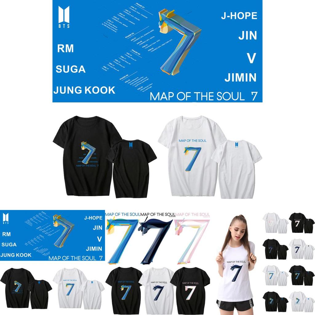 Kpop Bts Of The Soul7 T-Shirt Bangtan Boys Kurzarm T-Shirts Oberteile