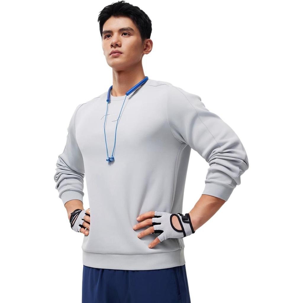 Li-Ning Li Ning Knitted Fabric Sweatshirt Men's Mist Gray Unisex AWDU057-9
