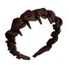 Retro High Skull Imitation Pearl Headband Anti-Slip Design Ribbon Decor Hair Hoop Retro Charm Hair Accessory