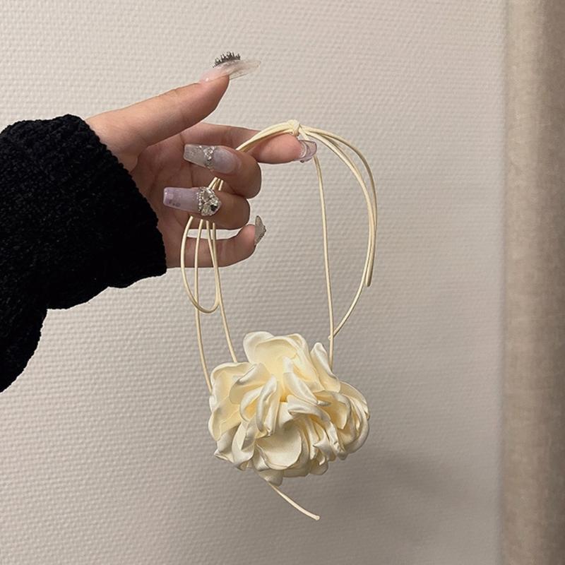 Flower Collar Choker Necklace Soft Fabric Flower Choker Tie Fabric Flower Chokers Cloth Accessories for Women Teen Girls