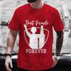 Men T Shirt Best Firends Forever Graphic Y2k Clothes Beer DAY Drinking Party Tops Oversized Outfit Streetwear Short Sleeve Tees