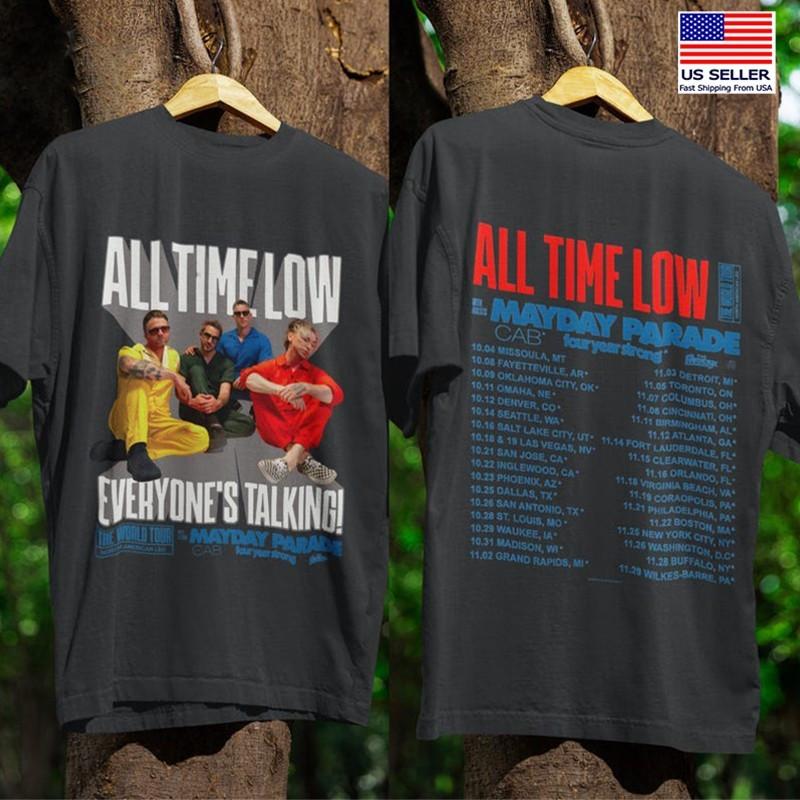 

All Time Low Band TShirt 2025 Music Tour Tee Rock Concert Shirt Gift For Fan Unisex T-Shirt XXXL