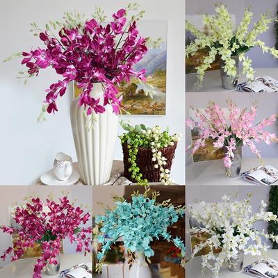 Artificial Fake Orchid Flower Plant Home Office Wedding Party Decor Ornament