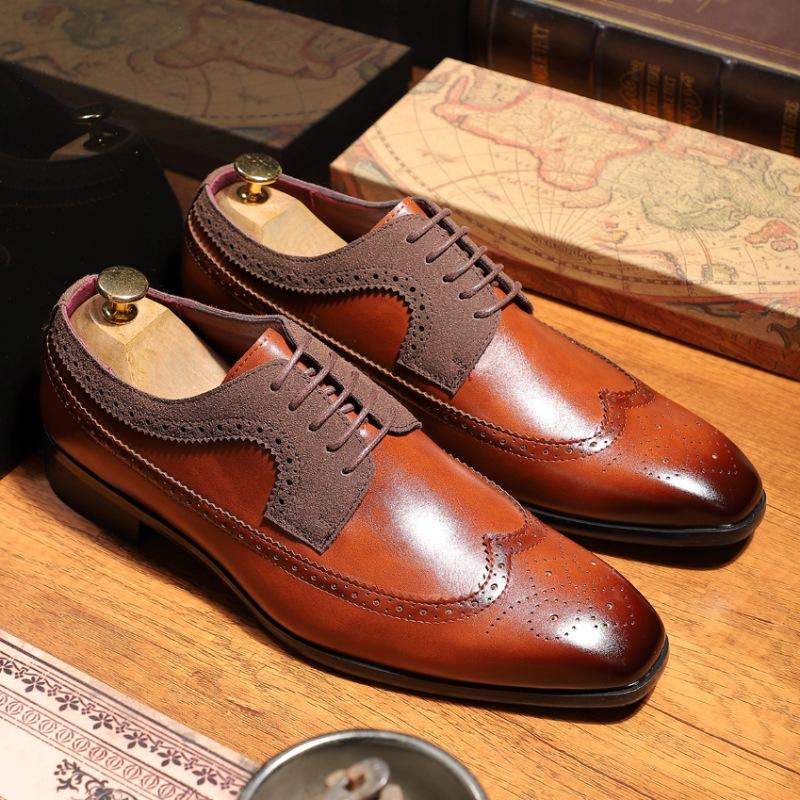 

Нове ділове повсякденне шкіряне взуття чоловіче ошатне великого розміру 48 універсальне повсякденне весільне взуття взуття для щоденної роботи чоловіче взуття 48 коричневий