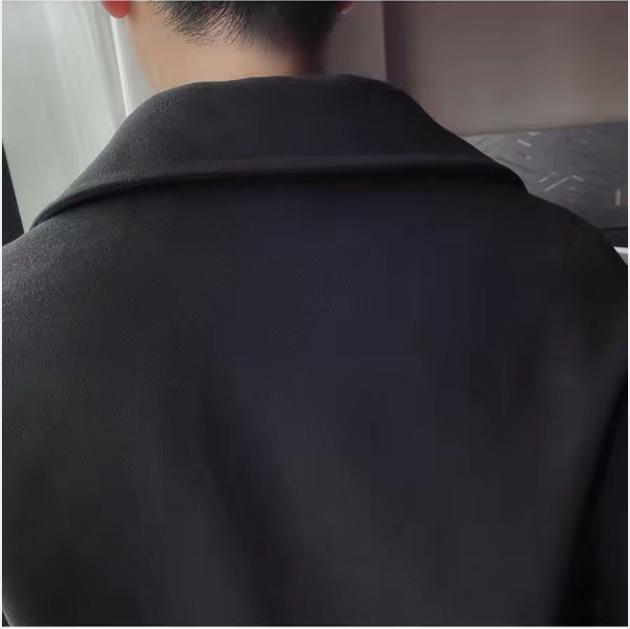 Men's Woolen Slim Fit Lapel Jacket – Autumn/Winter Korean Style, Casual & Trendy Solid Color Coat