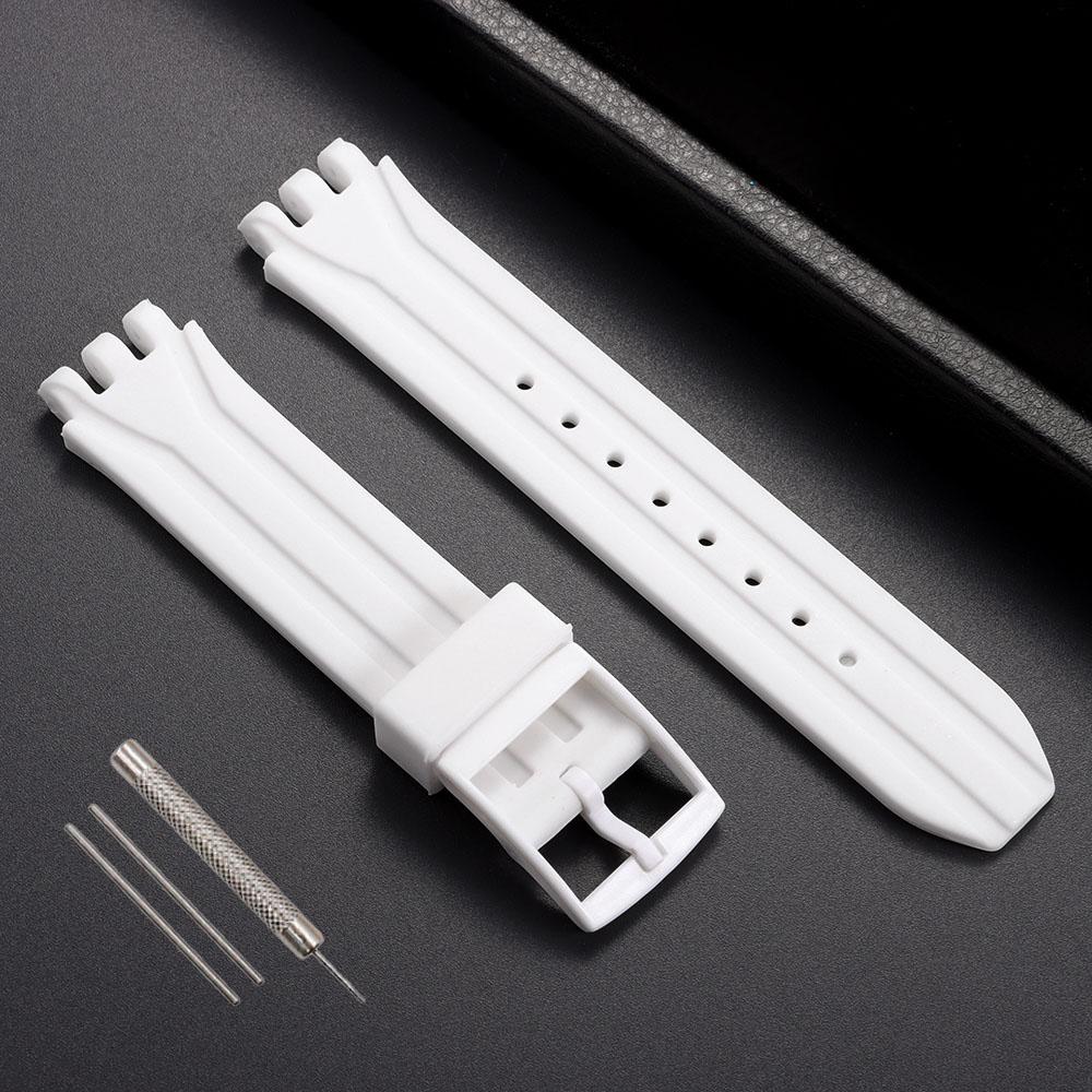 Für Swatch SUIB400 SUIK400 Silikon-Uhrenarmband 18mm Ersatz-Gummiarmband Herren Damen Wasserdichtes Sport-Armband Armband Gürtel