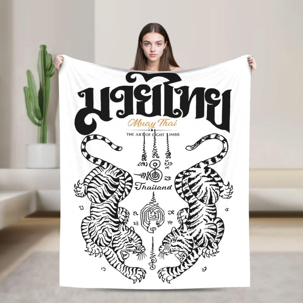 Muay Thai Brazilian Jiu-jitsu Flannel Throw Blanket Boxing Wrestling Bedding Knitted Blanket Travel Super Soft Portable Quilt