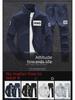 Men's Korean-Style Trendy Running Suit - Casual Sweater Jacket Set for Spring and Autumn