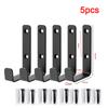 1/3/5pcs Black Metal Wall Coat Hook Mounted Clothes Hanger Towel Rack Outdoor Hanging Hooks for Backpack Keys Screw Install
