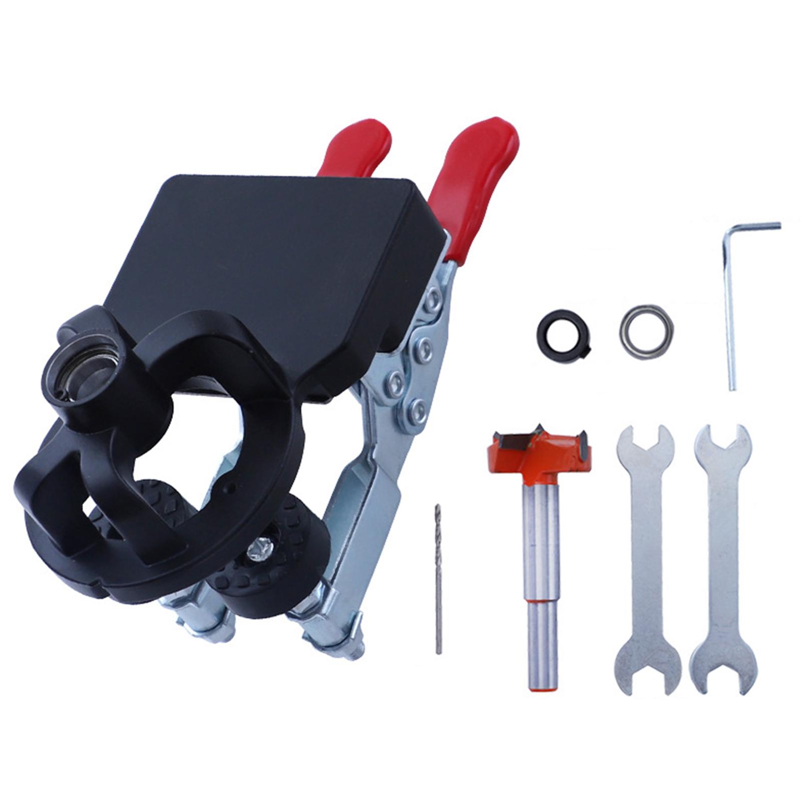 

35mm Cabinet Hinge Jig Drilling Hole Puncher Accurate Locking Woodworking Dowel Jig Drill Guide Locator for Door