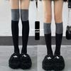 Female Autumn and Winter Plus Velvet Thickened Warm Pressure Legs Show Thin College Style Calf Socks