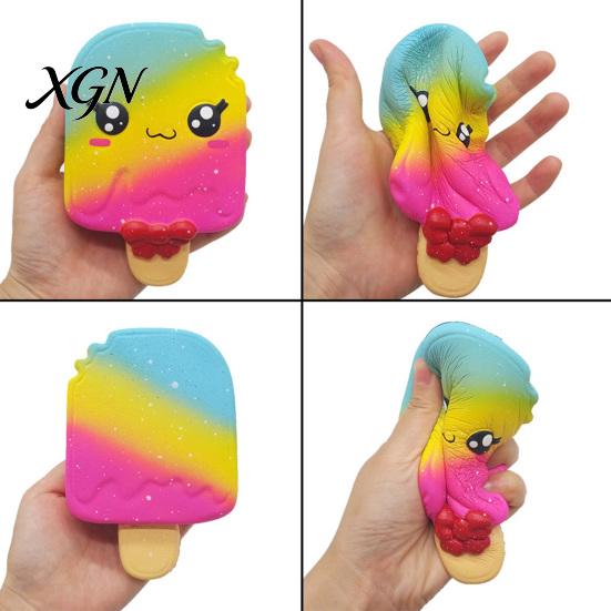 Healing Stress Toy Cartoon Ice Cream Bar Squeeze Slow-Rising PU Fidget for Novelty Gift Relief Cute Dessert-Themed Decompression Gadget Kids