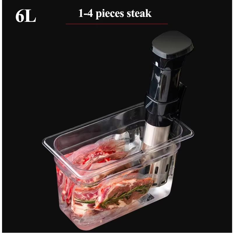 Sous Vide Cooker Container 6L 11L Two Sizes Food Grade PC Material For Immersion Circulators Durable Kitchen Tool 6L