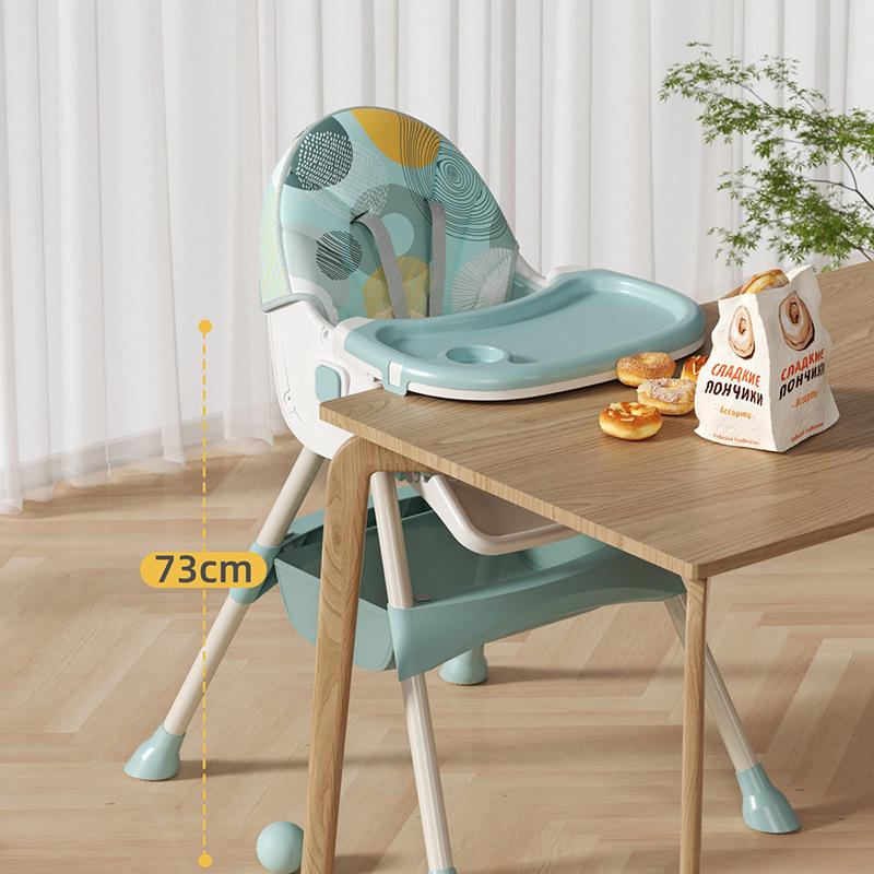 Multifunctional Foldable Baby High Chair for Infants: Convenient Eating and Table Seat