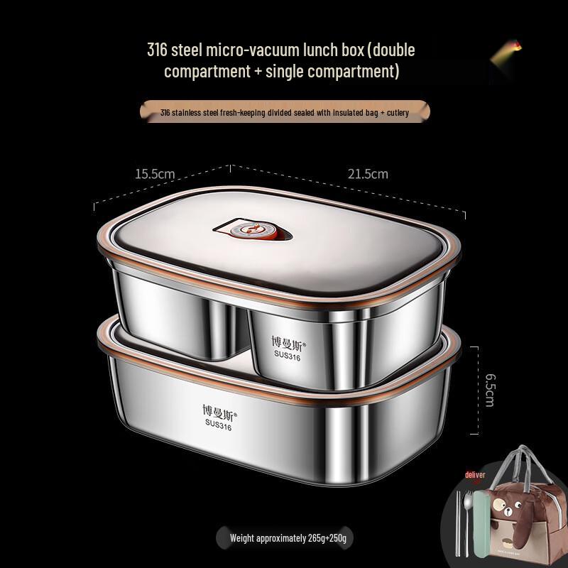 WQ 316 Stainless Steel Lunch Box Set
