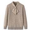 Middle-aged and Elderly Women's Autumn and Winter Clothes Knitted Bottoming Shirt Half-high Collar Plus Velvet Thickened Mother Pullover Sweater Top