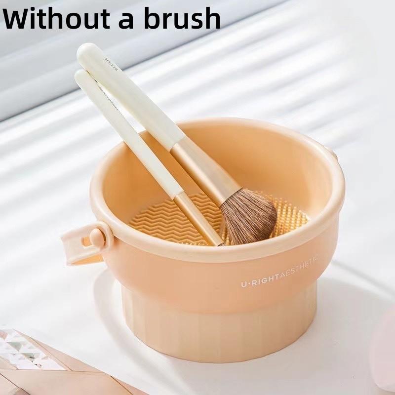 3 In 1 Makeup Brush Silicone Cleaning Bowl Cleaning Makeup Brush Beauty Egg Makeup Tool Scrubbing Board Hanging On The Drying Box