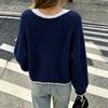 Women's Casual Loose Fit Knit Cardigan with Self-Tie Waist, Color Long Sleeve