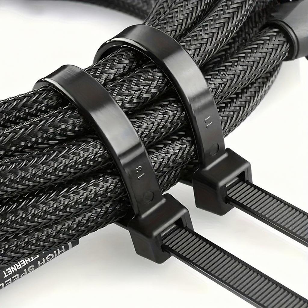 Heavy Duty Nylon Self Locking Cable Ties Assorted Sizes 12 Inch 10 Inch 8 Inch 6 Inch 4 Inch Bundle of 500 Durable Wire Fastening Straps