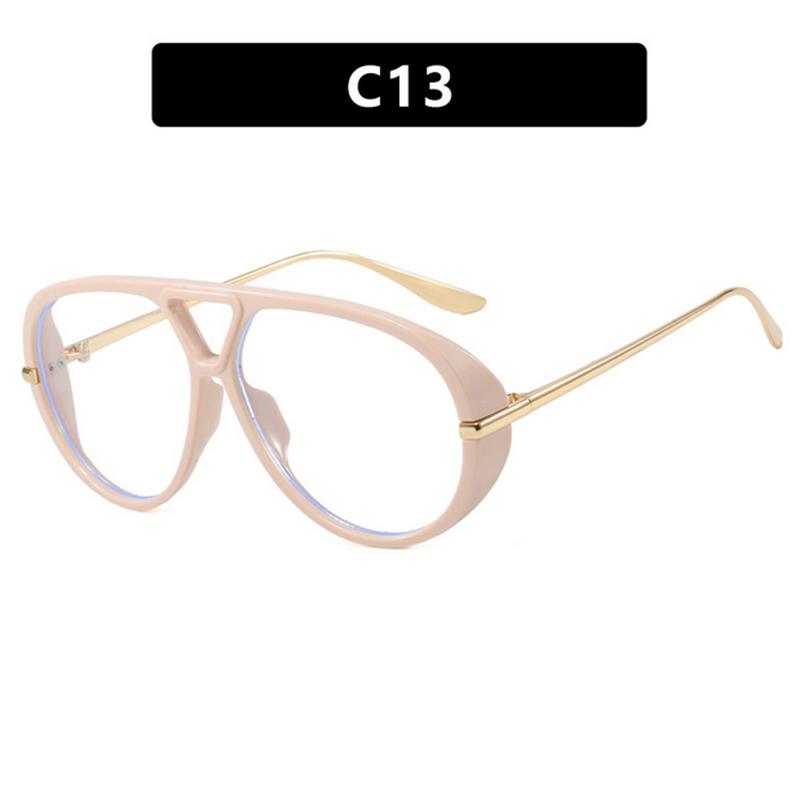 

Large Frame Pilot Style Fashion Eyeglasses - Frog-Eye Unique Design New Model Personalized Myopia Glasses Hyperopia Plus1.0