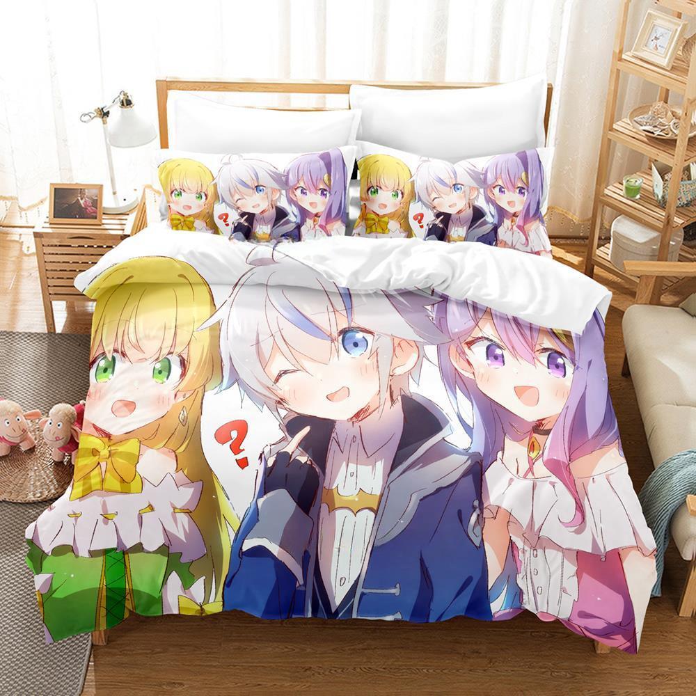 The Aristocrat's Otherworldly Adventure Bedding Set Cartoon Anime three-piece Set Adult Kid Bedroom Duvet Cover Sets 3D Kawaii