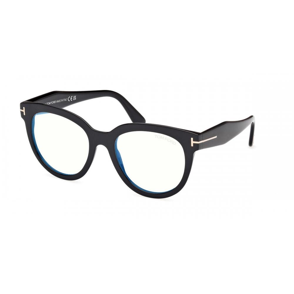 

Tom Ford Women Blue Light Block Eyeglasses Ft5987 B 001 Shiny Black/52-19-140