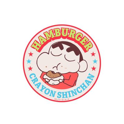 Small Planet Crayon Character Sticker Shin-chan Hamburger/Circle