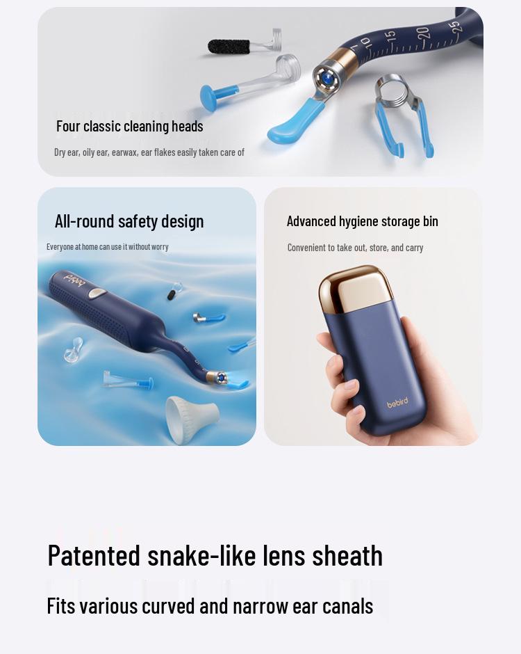 HD Camera Earwax Remover - Luminous Smart Visual Ear Pick for Adults & Kids