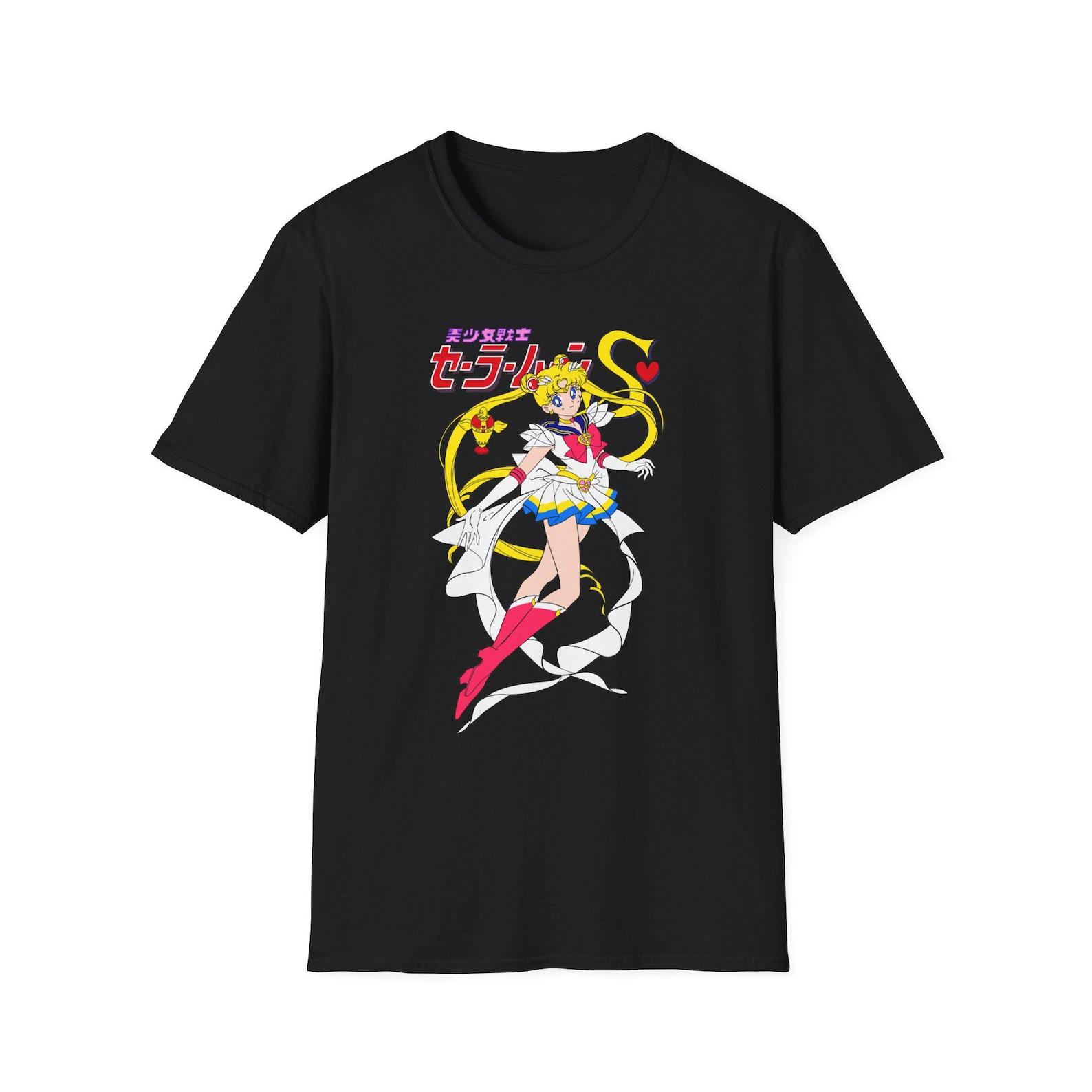 Sailor Moon Illustration T-Shirt | Anime Magical Girl Top S