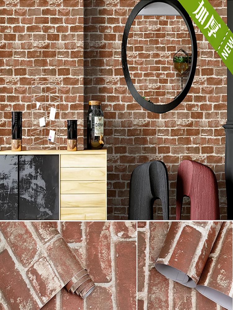 

Ретро античный кирпичный узор коричневый красный кирпич/серый кирпич ПВХ самоклеящиеся обои, используются для украшения дома виниловые наклейки 400cmx45cm