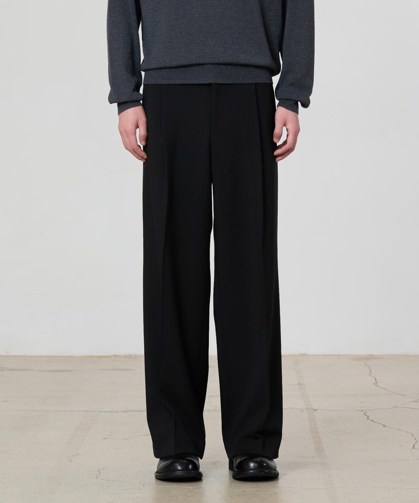 HYOJI Single-Pleat Wide Slacks (All Seasons, Summer - 8 Colors)