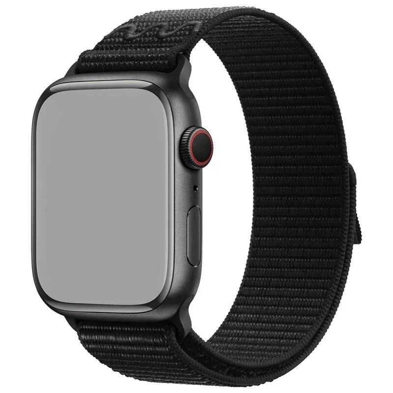 Nylon-Loop-Sportarmband für Apple Watch Band 49 mm 45 mm 44 mm 42 mm Armband für iWatch 9 8 7 6 5 SE Ultra 2 Armband