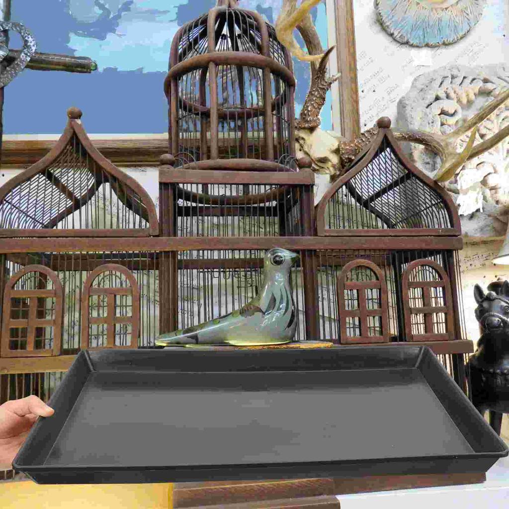 2Pcs Leakproof Pet Tray Replacement Durable Dog Crate Tray Odor Resistant Litter Tray Bird Cage Pan Small Dog Crate Tray Parrot