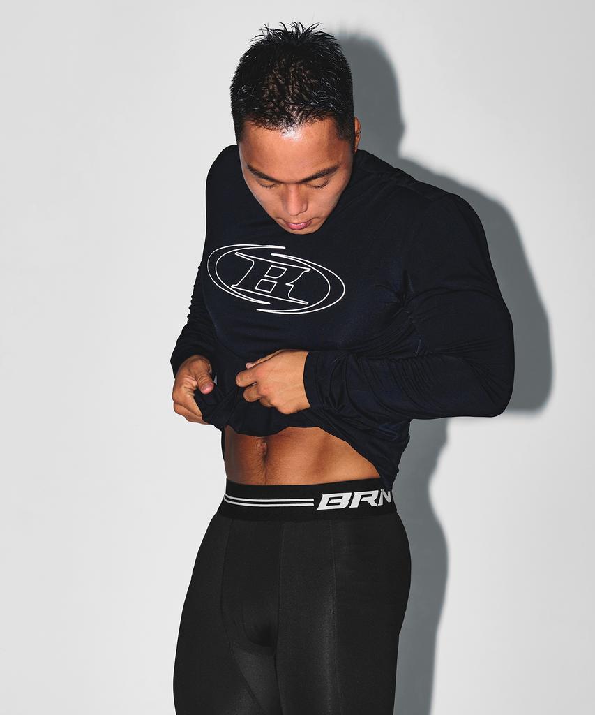 BORN TO WIN Stroke B Quick Dry Long Sleeve [Black]