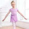 Cotton Gymnastics Leotards Short Sleeve Ballet Bodysuits Fashion Ballet Dress  Children
