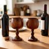 Handmade natural wooden classical wine glasses Eco-friendly round wine and tea cup Solid wood goblet Beverage utensils