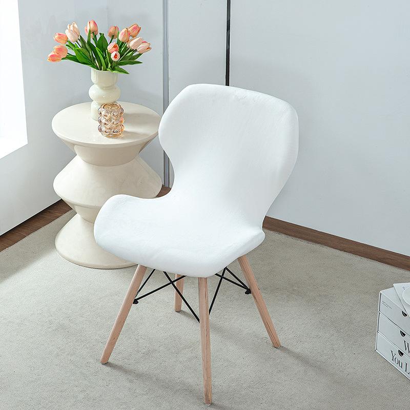 

4pcs Thickened Velvet Butterfly Chair Cover Elastic Silver Fox Fur Dustproof Universal Home Furniture Accessories Cover