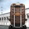Men's Fashionable and Casual Travel Backpack with Shoulder Straps and Leather Schoolbag
