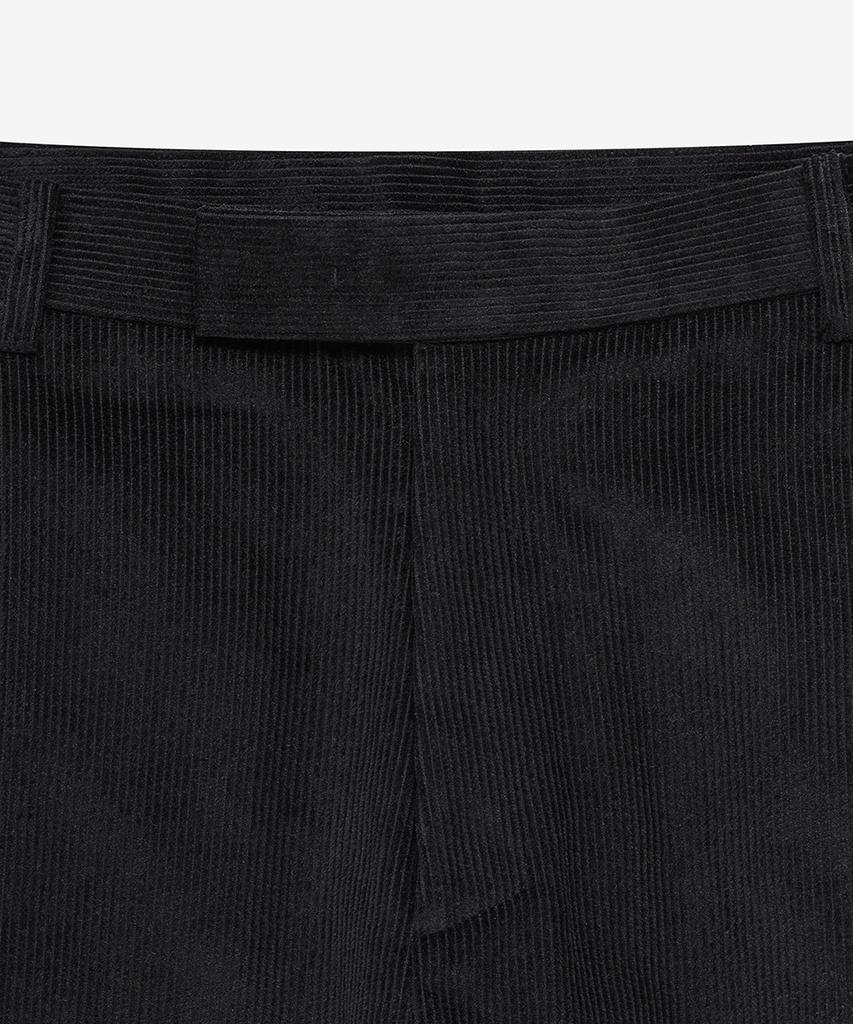 NOIRER Corduroy One-Pleat Wide Pants (Black)