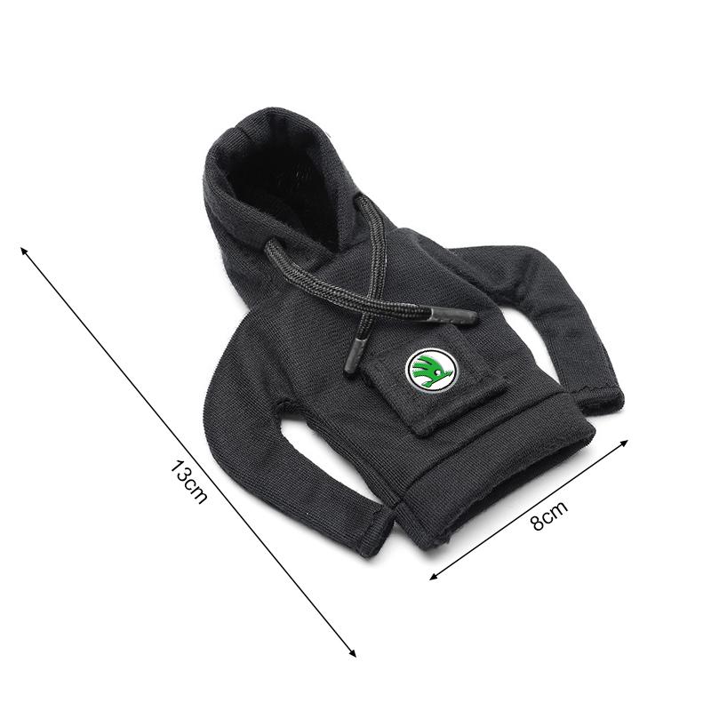 Fashion Car Gear Car Shift Lever Cover Car Gear Shift Knob Hoodie For Skoda Octavia MK2 MK3 2 3 A7 Fabia Karoq Kodiaq Superb Rapid Kamiq