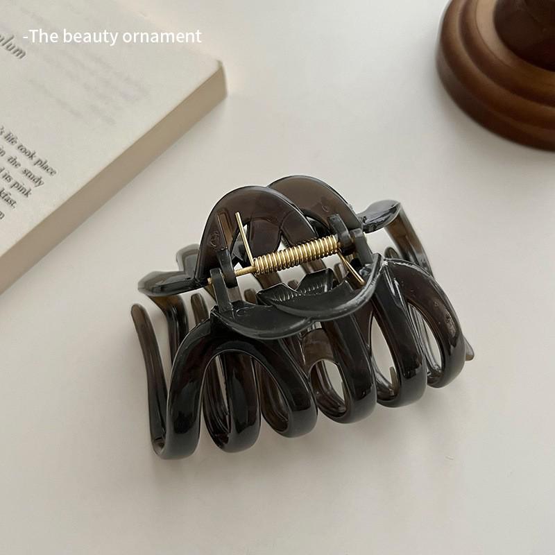 Large French Retro Claw Hair Clip for Elegant Women's Hairstyles.