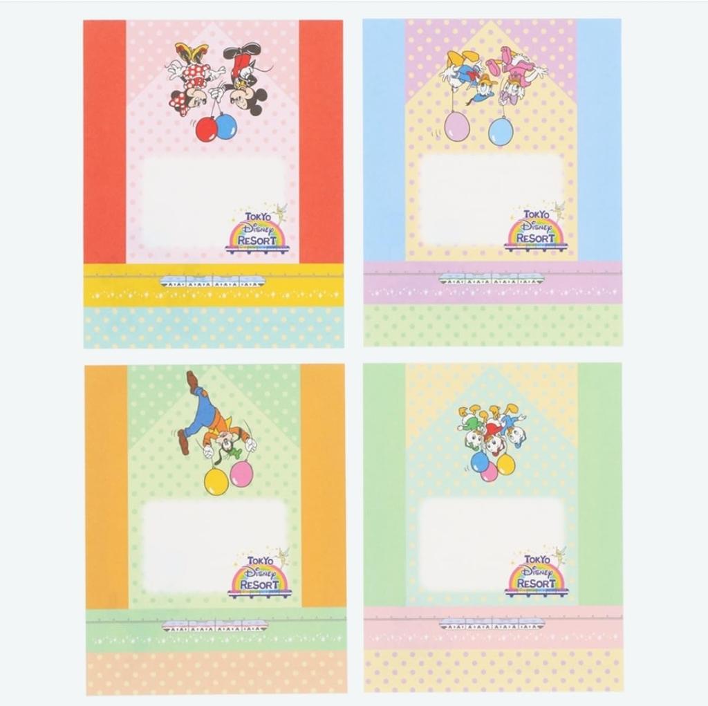 Disney Mickey & Friends Origami Memo Pads, 10 Designs with Stickers, Minnie Mouse, "Tokyo Disney Resort Exclusive" Disney Merchandise, Tokyo