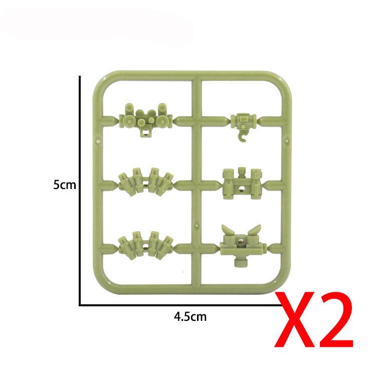 Military Building Blocks Solider Figures Weapons Camouflage Guns RPG Equipment Package Shields EOD M1919A4 Roadblock Mini Bricks