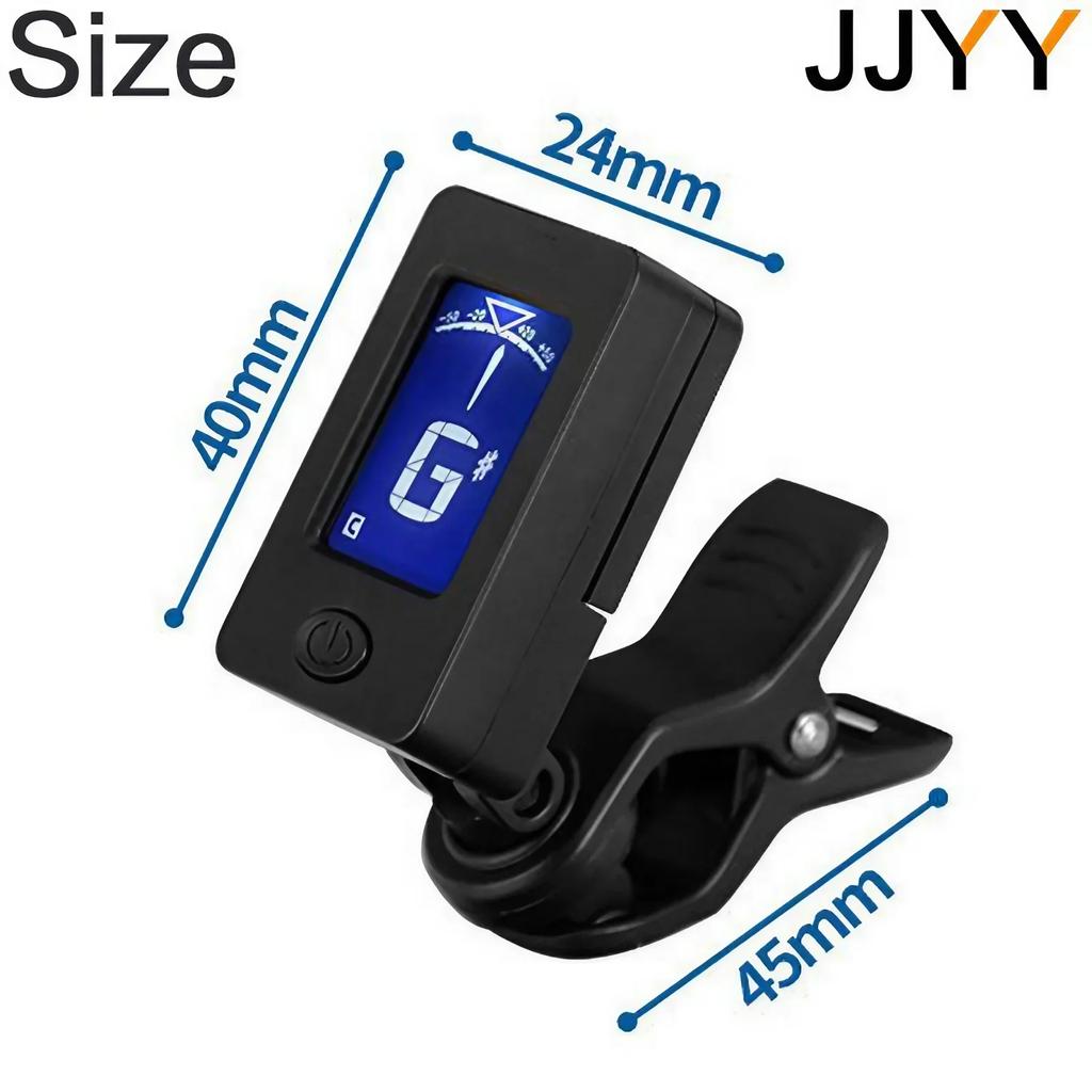 Sensitive LCD Clip-on Guitar Tuner for Bass Violin Ukulele Universal Musical Instrument Accessories