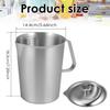 Stainless Steel Milk Frother Jug Coffee Milk Frothing Jug Latte Pitcher Metal Graduated Beaker With Marking Espresso Barista Too