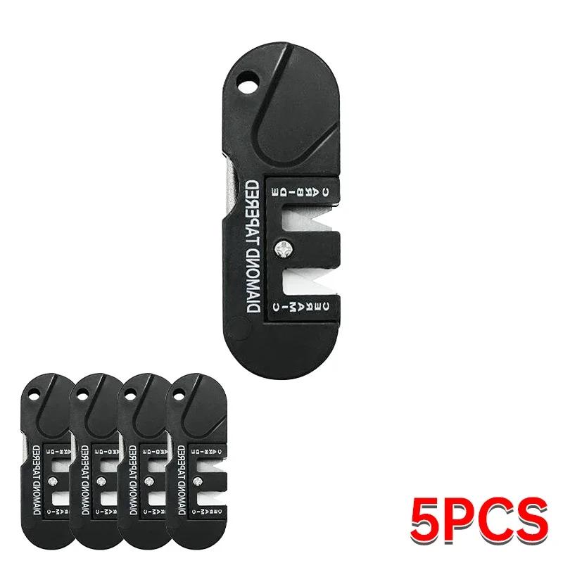 Tragbarer Wetzstein 4 in 1 Mini Multifunktions Wolframkarbid Stahl Schärfer, Schärfstab Camp Outdoor Werkzeug