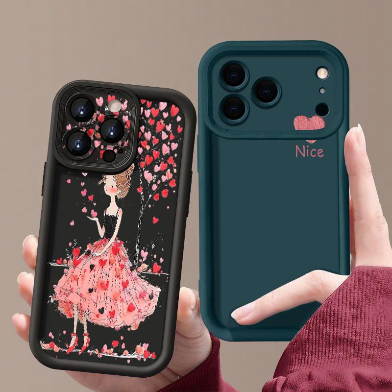 Pin Love Queen Print Case For iPhone 17 Pro Max Case iPhone 16 15 14 13 Pro Max 11 17e 16e Shockproof Bumper Soft Silicone Phone Cover Cases