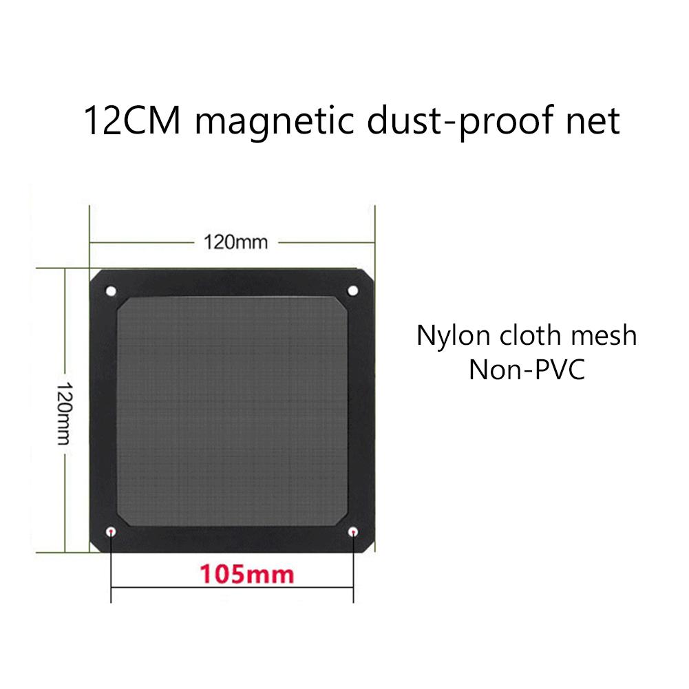 8-14cm PC Case Filter Net Cooling Fan Dust Filter Magnet Dustproof Mesh Cover Computer Chassis Net Guard Computer Accessories