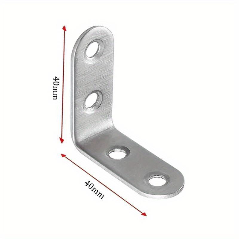 20pcs Corner Brace Stainless Steel L Shaped Bracket Right Angle Bracket Joint Bracket