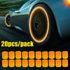 Luminous Valve Caps Car Tire Fluorescent Tyre Valve Stem Decor Luminous Cap Night Glowing Wheel Hub Nozzle Valve Caps Valve Stems 1